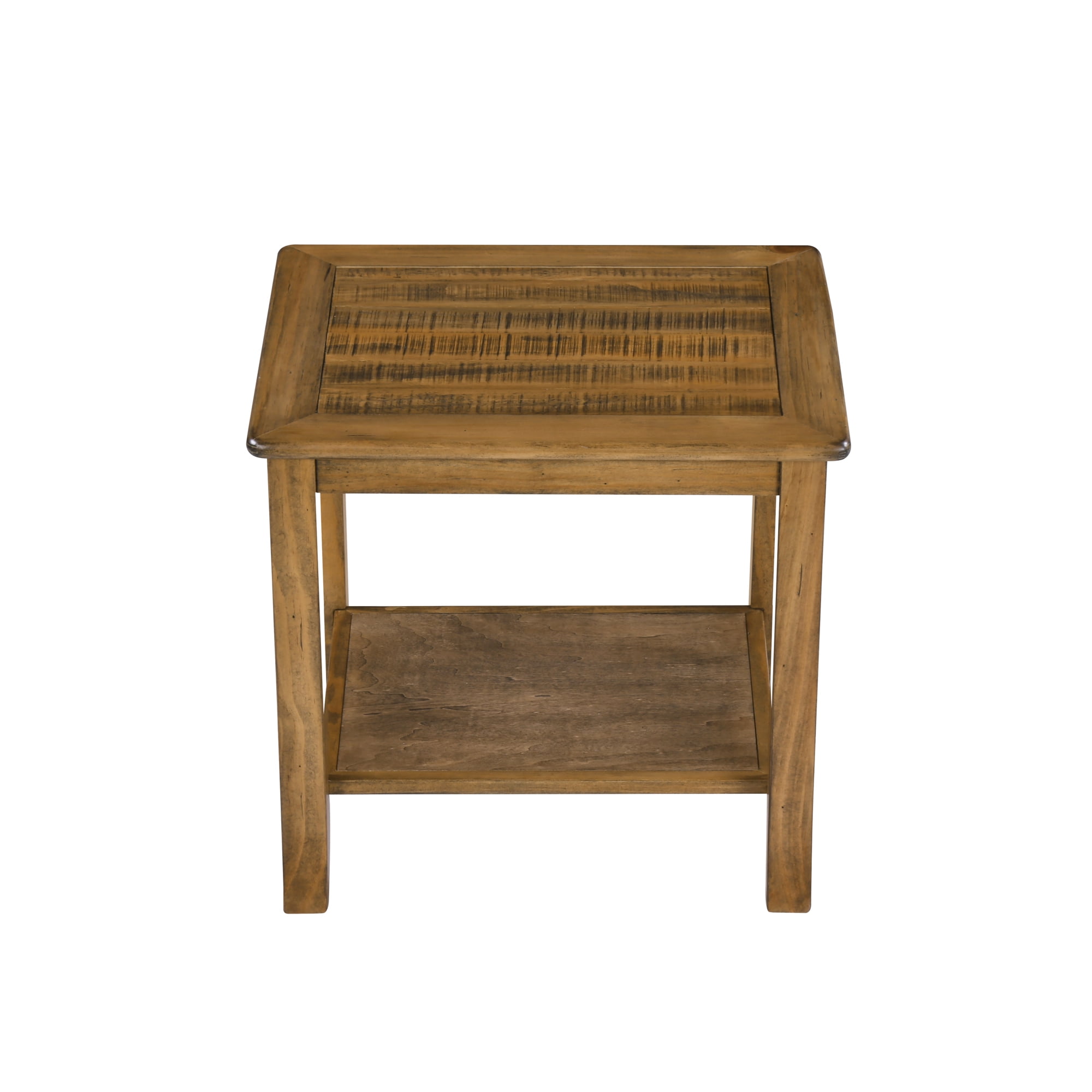 GrandRest Pine Wood End Table, Country Pine