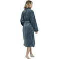 thumbnail image 2 of HEARTNICE Womens Fleece Robes, Plush Long Bathrobe Soft Warm Robes,(Dark Gray,L-XL), 2 of 6
