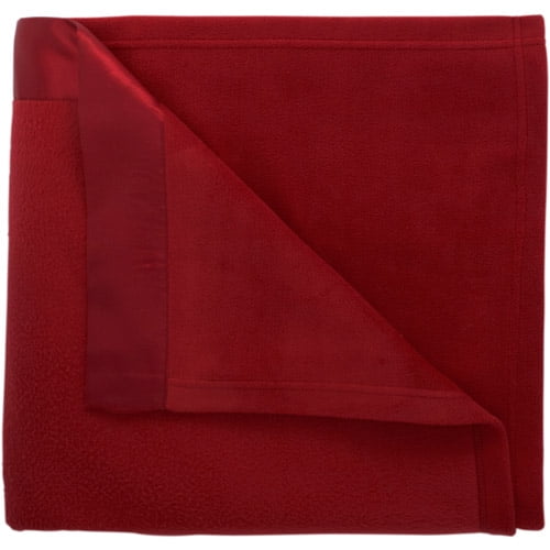 Mainstays Fleece Blanket with Satin Trim, 1 Each