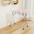 thumbnail image 4 of Gymax Folding Manicure Nail Table w/ Electric Dust Collector LED Lamp Carry Bag, 4 of 10