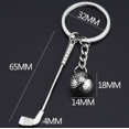 thumbnail image 3 of 3pcs Golfing Key Chain Creative Key Ring Lovely Key Pendant Bag Decoration, 3 of 3