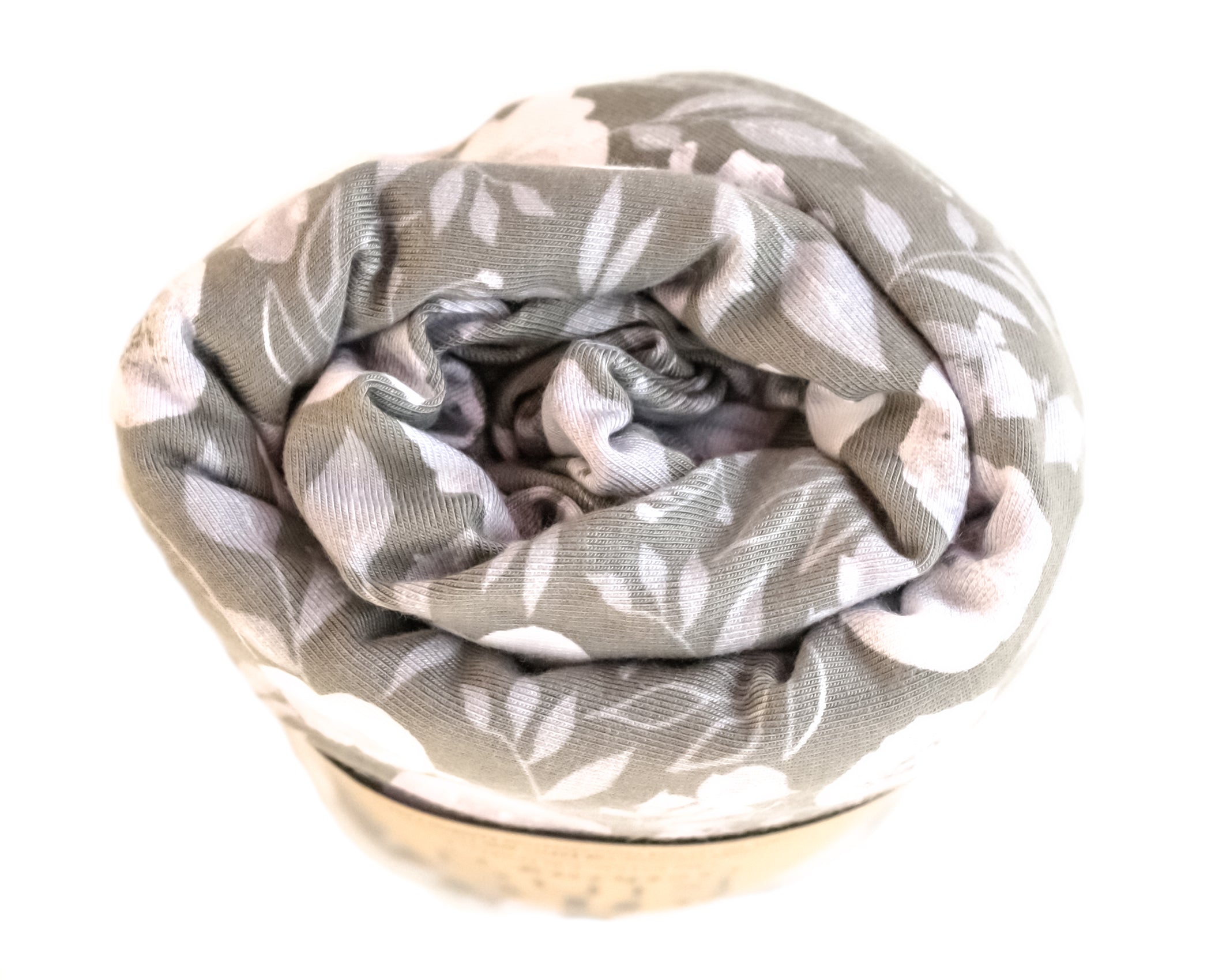 One Kind Premium Bamboo Fitted Crib Sheet for Standard Baby Cribs | Gray Floral