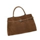 thumbnail image 5 of Bolsa de gamuza para mujeres Bolsa de mango superior Vintage de estilo vintage para vacaciones al aire libre Marrón, 5 of 8