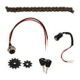 thumbnail image 2 of Bike Chain And Sprocket Set, 38 Link Bike Chain, 410 13 Tooth Sprocket 410 9 Tooth Sprocket With Keyway Electric Door Lock Set, 2 of 8