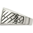thumbnail image 3 of Stainless Steel Polished With Black Enamel Signet Ring (Size 10) Made In China sr652-10, 3 of 5