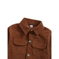thumbnail image 4 of Gureui Toddler Baby Boys Girls Corduroy Jacket Kids Button Down Long Sleeve Shirt Fall Winter Coats Tops Outwear, 4 of 6