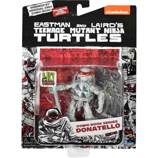 Teenage Mutant Ninja Turtles 4 Inch Action Figure B&W Comic Series - Donatello