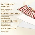thumbnail image 6 of Peel and Stick Wallpaper 17.7in x 9.8ft Vintage Christmas Holly Berries Red Cream Stripes Contact Paper Vinyl Self-Adhesive Removable Wall Paper for Bedroom DIY Home Decor Renter Friendly, 6 of 8