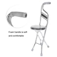 thumbnail image 4 of Asiento de bastón Plegable, Asiento y bastón de Viaje Grueso, bastón Plegable de Cuatro Patas, Ayuda de Movilidad Plegable Ligera de Acero Inoxidable(2#) Ecomeon no, 4 of 6