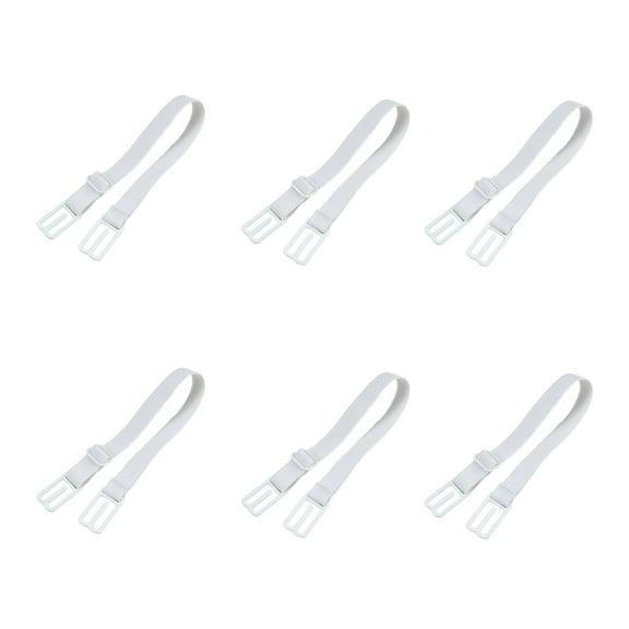 GASTROPOD 3 Pairs Bra Strap Clips Holder,Soft and Flexible Clear Bra Straps Adjustable,Anti-Slip Clips Bra Straps Holder,White