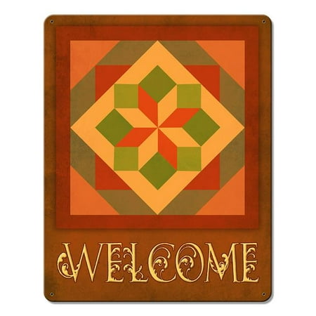 

Pasttime Signs AQP155 12 x 15 in. Morning Star Welcome Vintage Metal Sign