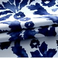 thumbnail image 5 of DriftAway Julia Watercolor Blooming Flower Floral Lined Thermal Insulated Window Curtain Valance Rod Pocket 24"L x 52"W Plus 2" Header Navy, 5 of 7
