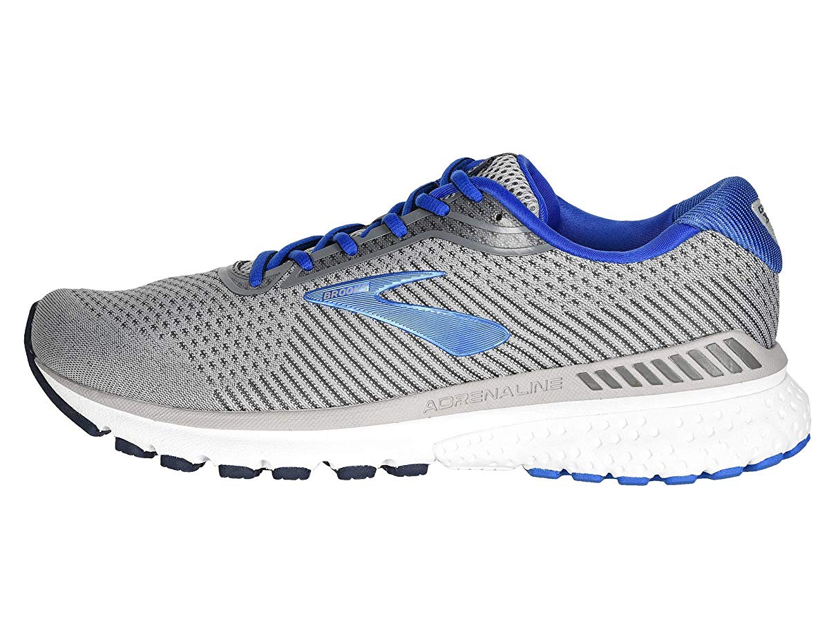 Brooks Men's Adrenaline GTS 20 Running Shoe, Grey/Blue, 8 2E(W) US - image 2 of 5
