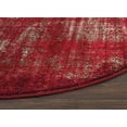 thumbnail image 5 of Nourison Karma Distressed Vintage Red 7'10" x ROUND Area Rug, (8' Round), 5 of 7