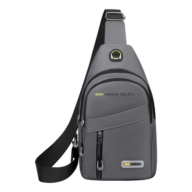 Bolsa deportiva multifuncional para el pecho: bandolera para correr para hombre, transpirable, impermeable, 30 x 17 x 5 cm, con correa ajustable.