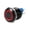 Red, variant on YAHHU 22mm 12V-24V Waterproof Selflocking Latching Push Button Switch White LED Annular Illuminated 1NO1NC with Black Zinc Alloy Shell for Car RV Truck Marine Boat