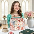 thumbnail image 6 of Floral Bible Cover Case for Women,Large Bible Tote Bags Chenille Letter Zippered Book Cover Carrying Case with Handle and Pockets ,Bible Study Supplies Accessories Christian Gifts for Women, 6 of 7