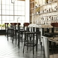 thumbnail image 6 of Flash Furniture Wright 31.875"H Square Full Back Restaurant Dining Barstool, Walnut/Black (Set of 2), 6 of 13