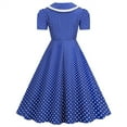 PMVFHDE Sun Dress Plus Size Women Party Casual V Neck Polka Dot Short