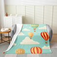 thumbnail image 3 of Kids Cute Balloon Flannel Fleece Throw Blanket Twin 60"x80" Cartoon Cloud All Season Bed Blanket Rainbow Balloon Fuzzy Blanket Boys Girls Modern Art Teens Plush Blanket, 3 of 6