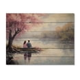 thumbnail image 3 of Designart "love Couple Landscape Serenity III" Romantic Landscape Print on Natural Pine Wood, 3 of 5