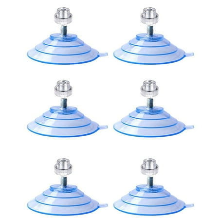 

6pcs 58mm Glass Sucker Wall Hanger Pads Clear Screw Hooks Suction Cup Holder