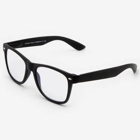 VITENZI Progressive Multifocal Reading Glasses Blue Light Blocking with Clear Multifocus Trifocal Lens Classic Readers Anti Fog Scratch Rimini in Black 2.00