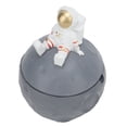 thumbnail image 3 of Cenicero de astronauta con tema de luna dorada, Material de resina, Cenicero portátil decorativo de gran capacidad con tapa para oficina en casa, 3 of 12