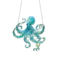 thumbnail image 2 of Taicans Stained Glass Octopus Suncatcher - Teal Blue Ocean Decor,Window Hanging Art,Coastal Beach House Decor,Gift for Sea Life Lovers,2D Acrylic, 2 of 7