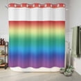 thumbnail image 6 of No Hook Shower Curtain, Rainbow Colors Ombre Cream Shower Curtains for Bathroom with See Through Top Window, Modern Abstract Art Aesthetics Waterproof & Washable Bath Curtain Long 72"x78", 6 of 9