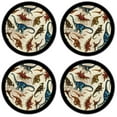 thumbnail image 2 of Silicone Non-Slip Drink Coasters with Removable Printed Absorbent Felt Pad - Set of 4 - Dinosaur Toss - Image by Dan Morris, 2 of 3