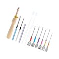 thumbnail image 2 of kurtrusly 12 Pieces DIY Punch Needle Embroidery Kit Embroidery Stitching Punch for Making Rug Adults Knitting D, 2 of 8