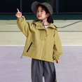 thumbnail image 2 of GiLiling Kids Rain Lightweight Waterproof Rain Coats Outerwear Hoodie with Side Pockets for Boys and Girls Jacket (Green, 12-18 Months), 2 of 7