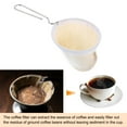 thumbnail image 4 of Uxcell Cloth Coffee Filter, Cafe Sock Strainer with Stainless Steel Handle, Beige, 4 of 6