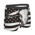 thumbnail image 3 of Kll Bull Skull On The Us Flag Men'S Cotton Boxer Briefs Underwear-Medium, 3 of 9