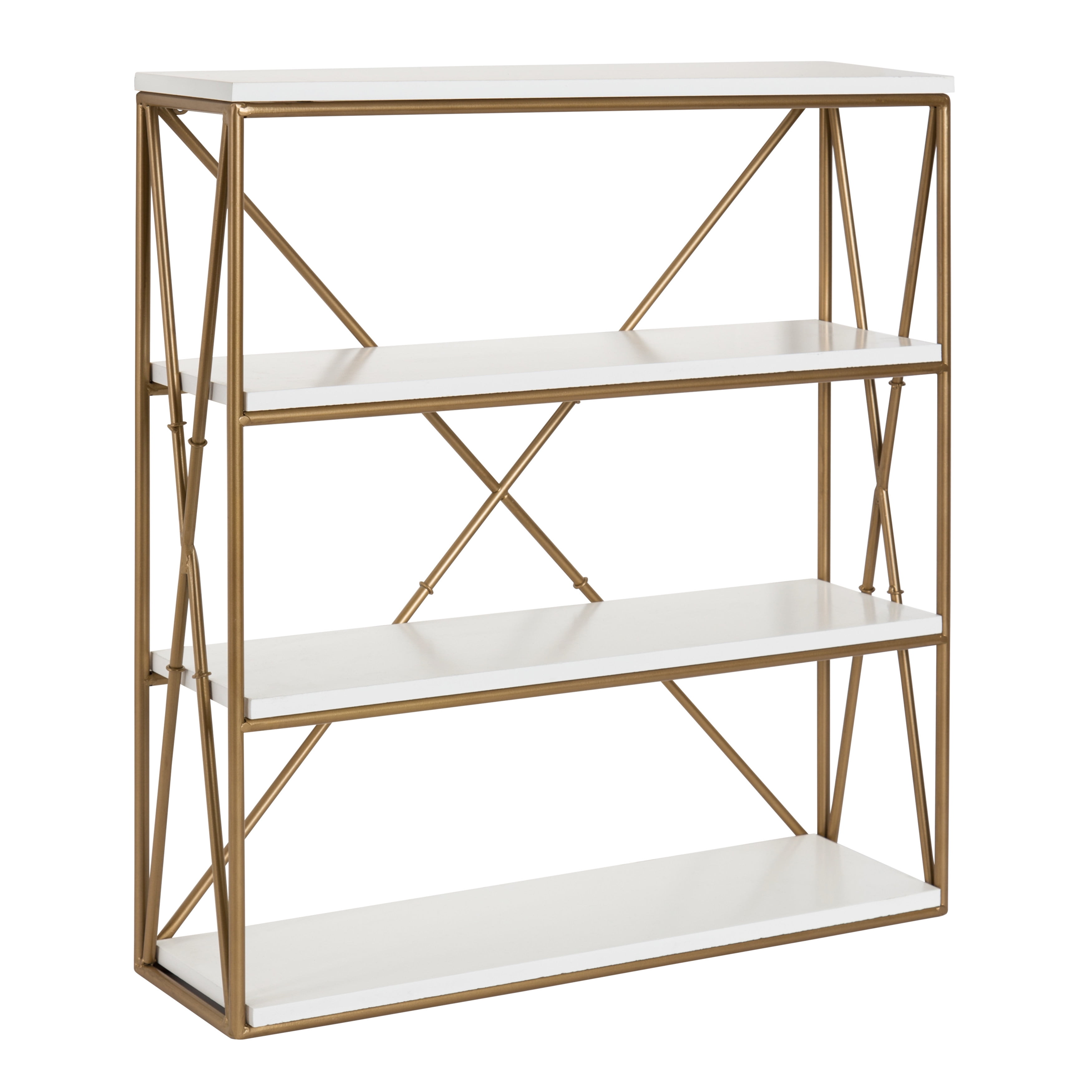 Kate and Laurel Ascencio 4Layer Modern Luxe Wooden Wall Shelves with