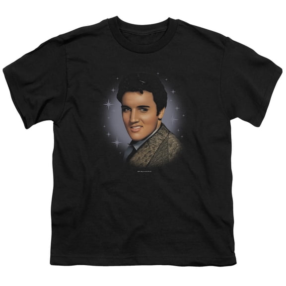 Trevco ELV269-YT-2 Elvis Presley & Starlite Youth 18-1 Short Sleeve T-Shirt, Black - Medium