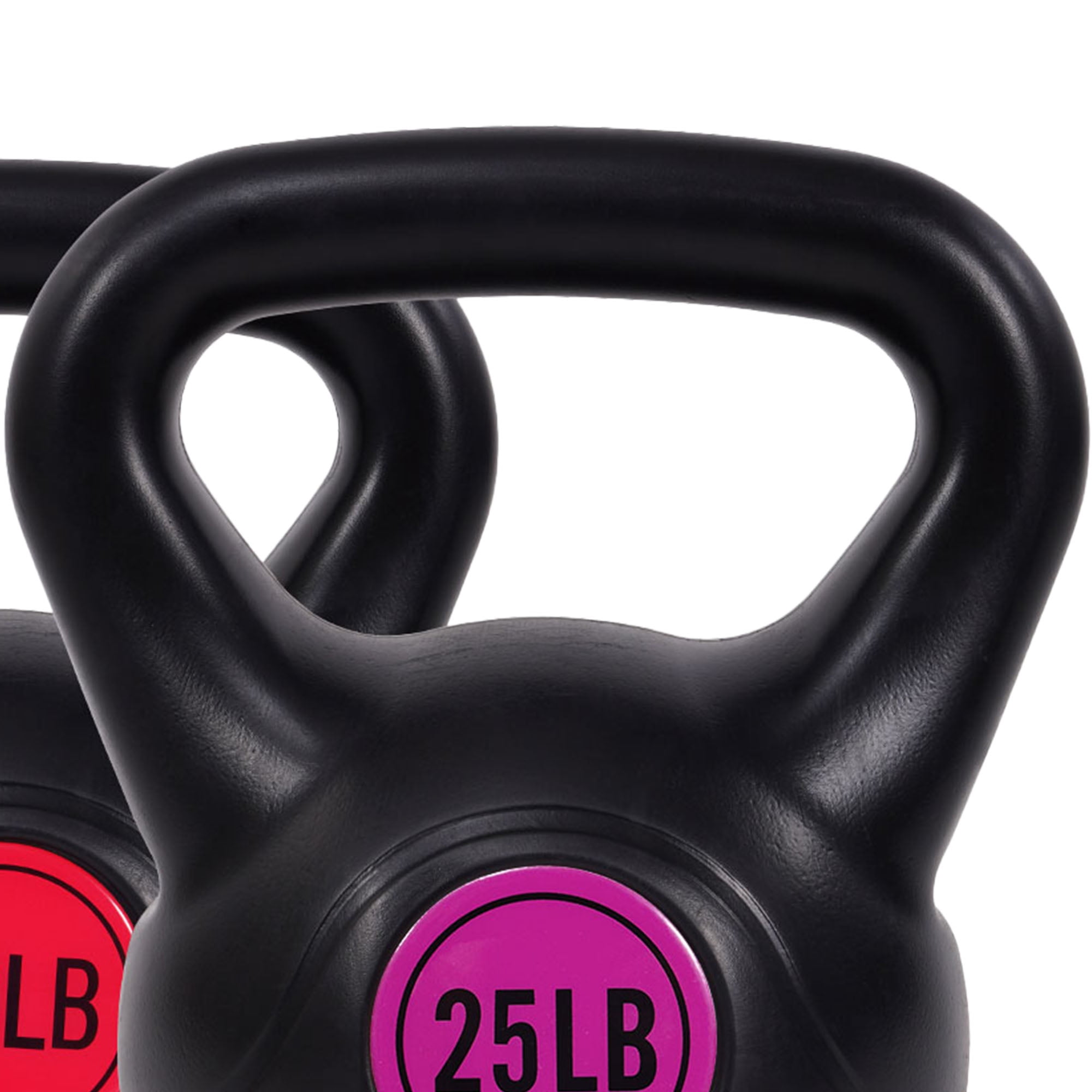 Sporzon! Wide Grip Kettle Bell Weight Set, 5, 10, 15, 20, 25 Pound