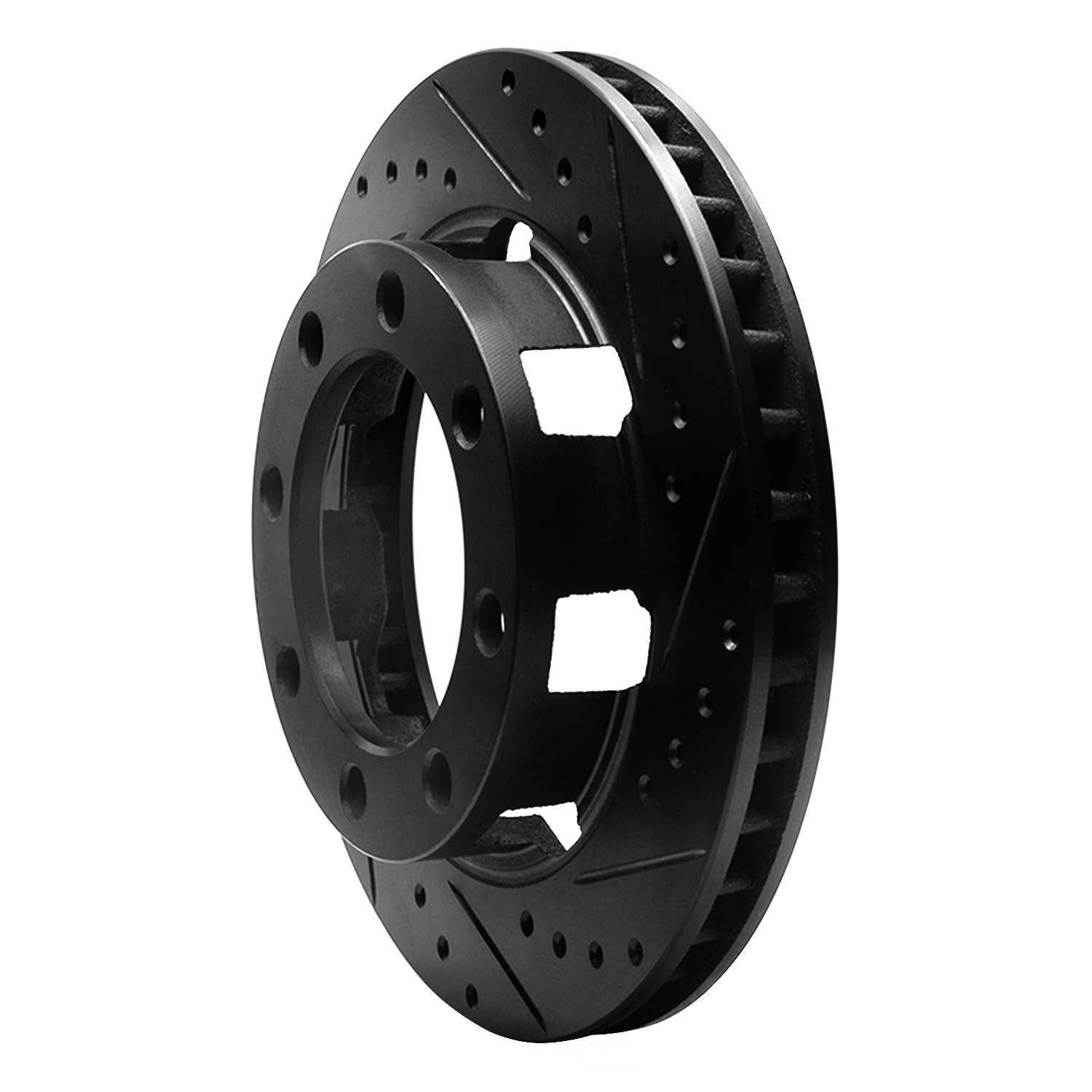Dynamic Friction Company 633-40048R DFC Brake Rotor - Drilled And Slotted - Black