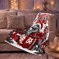 thumbnail image 6 of Festive T-Rex Christmas Scene Graphic, Festive Holiday Scene, Warm Flannel Blanket for Living Room and Family Room, Art Lovers Christmas Gift, Festive Home Decor, 6 of 9