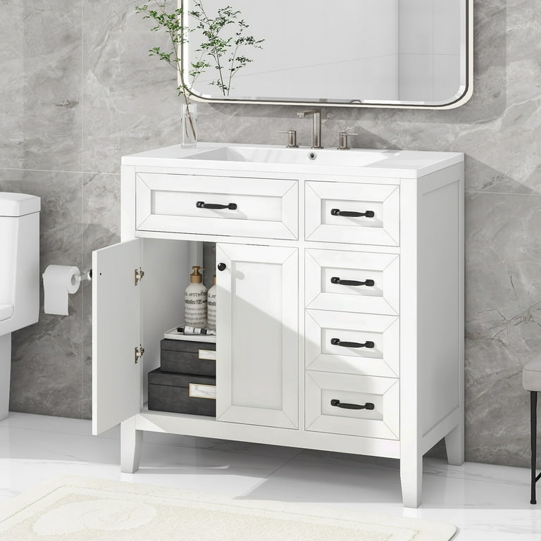 White bathroom sink unit discount