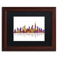 thumbnail image 2 of Trademark Fine Art "Chicago Illinois Skyline 2" Canvas Art by Marlene Watson Black Matte, Wood Frame, 2 of 5