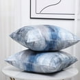thumbnail image 2 of Blue and Grey Abstract Art Artwork Pillow Cover, Gallery Modern Decorative Throw Pillows Cushion Cover for Bedroom Sofa Living Room 18 x 18 Inch Set of 2, 2 of 6