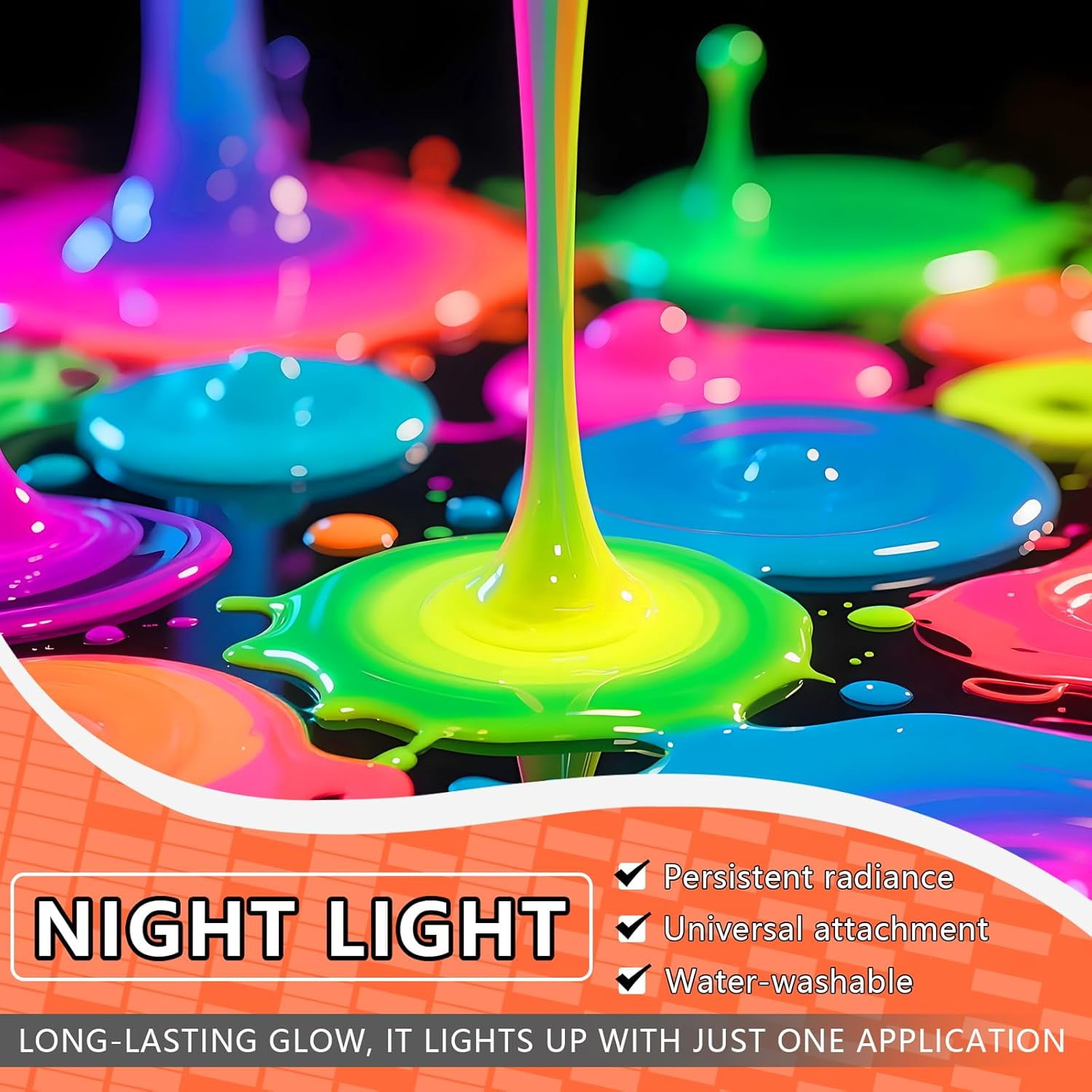 Glow in The Dark Paint, Bright Colors 120ml/4oz Blacklight Paint's, White (Glows Blue) Craft Paints, Acrylic Glow Fluorescent Paint Perfect for Art Painting (White (Glows Blue),4 Fl Oz)