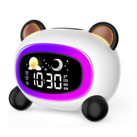 OK to Wake Clock for Kids, Kids Alarm Clock with Sleep Training Night Light,for Kids and Toddlers, Kids Clock with Light,1 * Alarm Clock 1 * Charging Cable,White