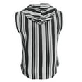 thumbnail image 5 of Taqqpue Mens Tank Tops Striped V Neck Button Sleeveless Workout Hoodie Shirt Summer Active Hooded Gym Tees with Pockets, 5 of 6
