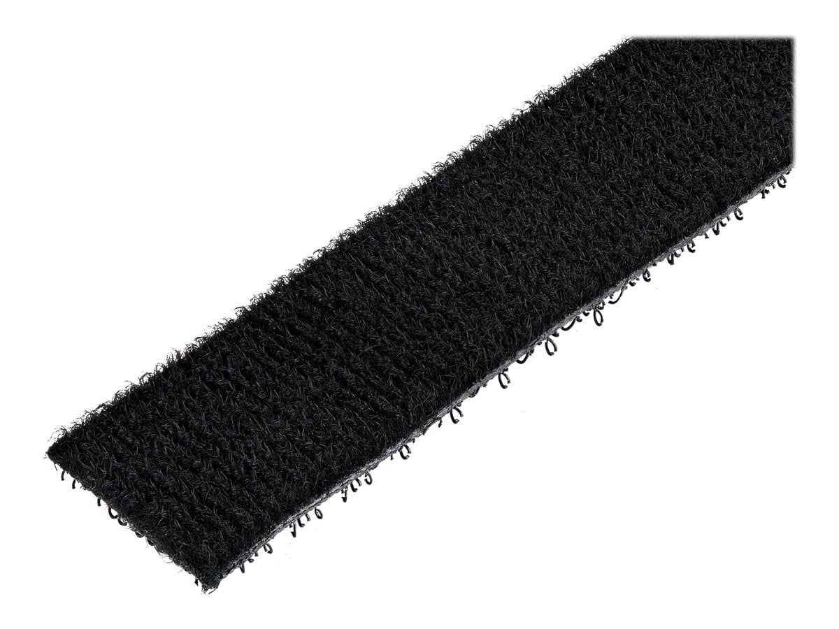 StarTech.com Hook-and-Loop Cable Management Tie - 100 ft. Bulk Roll - Black - Cut-to-Size Cable Wrap / Straps