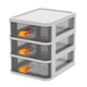 thumbnail image 2 of Caja de almacenamiento de escritorio, tipo cajón, organizador de escritorio transparente, organizador de escritorio transparente, caja de almacenamiento compacta y liviana, 2 of 12