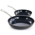 thumbnail image 2 of Kenmore Elite 10 Piece Aluminum Diamond-Infused Ceramic Nonstick Cookware Set in Blue, 2 of 5