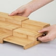 thumbnail image 5 of mDesign Bamboo Adjustable, Expandable Spice Rack Organizer - Natural, 5 of 7